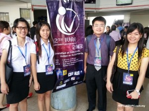 (L-R) Chan, Hee, Ling and Jong Ling at the 12th Inter-Varsity Accounting Quiz.