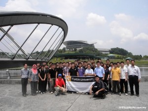Students and lecturers at the Putrajaya Dam.