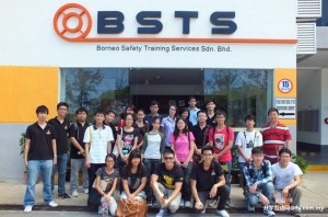 The students posing for a group photo at BSTS.